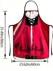 一件女士啤酒女郎围裙连衣裙，优雅的黑色巴伐利亚传统连衣裙搭配红色德国啤酒节服装，荷叶边蕾丝袖口 - 方领，收腰设计凸显腰线，适合慕尼黑啤酒节、狂欢节和圣帕特里克节庆祝活动。 - 彩色 - 查看 3