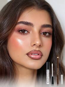 MISSLYN-2PCS Silky Lip Liner & Lip Ceam Set, Silky Lip Liner,Lip Liner, Smooth Coloring, Long-Lasting Color, Precise Strokes, Smudge-Proof, One-Stroke Shaping, Silky Smooth, Lip Makeup, HOLO SHINE LIP CREAM Lip Gloss Long Lasting High Shine Crushed Diamonds, Y2K Makeup Party Beach Travel Holiday Camping Outdoors Present Rose Fashion Girl New Year Cosmetic Cosplay Best Trip Festivals Color Fancy Campus School Charm Vibe Cny Chinese New Year - #802+#18 - 查看 2