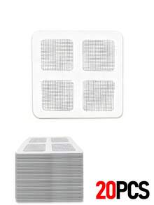 100/50/20/10/5 件一次性自粘式排水毛发收集器 - 易于安装的排水盖贴纸，适用于浴室水槽、淋浴间、浴缸、厨房、洗衣房，有效阻挡毛发并防止昆虫 - 彩色 - 查看 15