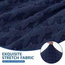 YSTYLE 2/4/6 Piece Stretch Chair Covers With Backrest, Stretch Chair Covers For Living Room Kitchen, Universal Stretch Chair Covers, Modern Cat Scratch-Resistant Chair Covers - Navy Blue - View 3