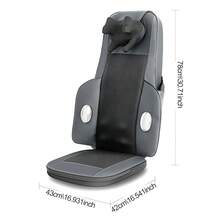 Neck & Back Massager With Heat, 10 CM Adjustable Massage Head Height, Massager Chair Pad With Deep-Kneading Nodes, Back Massager For Home Office - Black - View 7