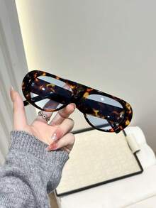 Unisex Fashionable High-End Thick Frame Aviator Goggles - Multicolor - View 7