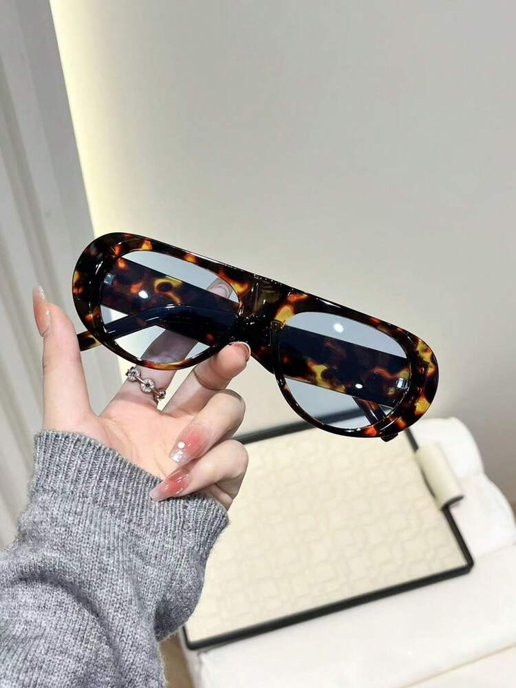 男女通用时尚高端厚框飞行员护目镜 - 彩色 - 查看 7