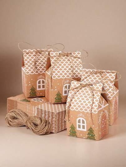 5/15pcs Mini Christmas Party Decoration Gift Boxes, Small Gift Boxes For Christmas Party Gifts, Suitable For Christmas Element Decoration, Christmas Pendants, And Small Christmas Gifts Among Friends