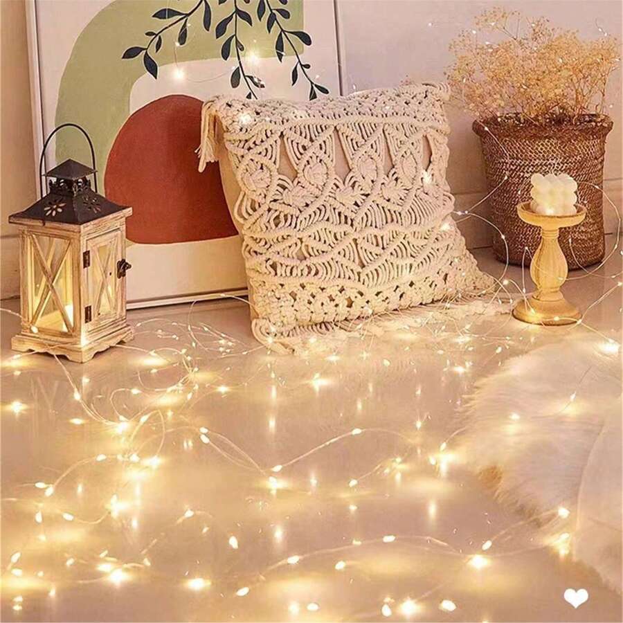 1 Stück 10/20/30/50/70/100 LED Lichterkette, 1/2/3/5/7/10m, geeignet für Raumdekoration, kreatives Geschenk, Blumenstrauß Dekoration, Fairy Lights