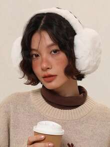 1 件冬季耳套，带仿兔毛，保暖内衬可折叠耳罩，防风可折叠耳罩冬季配饰 - 彩色 - 查看 2