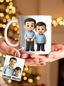 11oz Personalisierte Foto-Tasse - 1 Stück Personalisierte Kaffeetasse mit Foto, Muttertagsgeschenk für Mama, einzigartige Kaffeetasse für Mama, Einweihungsgeschenke, Jahrestags-Geschenk, Valentinstags-Geschenk, Jahrestags-Geschenk, Abschlussgeschenk, Muttertagsgeschenk für Freundin zum Valentinstag, zum Muttertag, zum Geburtstag, zum Vatertag, zur Einweihung, Wohnzimmer, Zuhause, Multifunktional, Wiederverwendbar, Exquisit, Stilvolle, Moderne, Personalisierte, Einzigartige, zum Valentinstag, zum Muttertag, zum Geburtstag, zum Vatertag, zur Einweihung, Persönliche Artikel