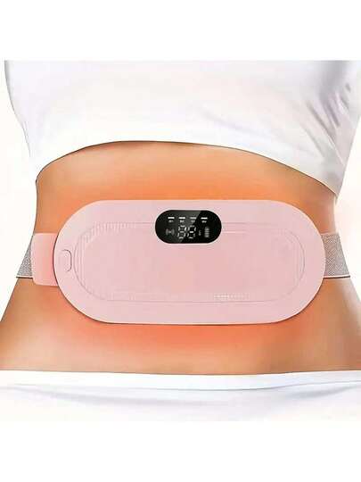 Portable Cordless Heating Pad, Menstrual Heating Pad, Back Heating Pad, 3-Speed Temperature Regulation And 4-Speed Massage Mode, Portable Electric Heating Fast Heating For Women And Girls' Abdominal Straps