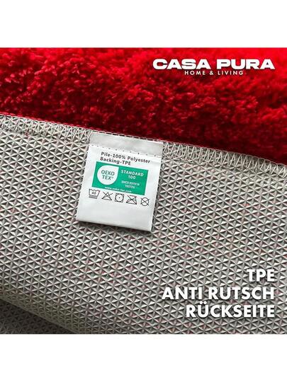 Casa Pura Bath Mat, Beige, Soft, Fluffy Bathroom Mat In Shaggy Look, Non Slip, Washable, Shower Door Bathroom, Shower, 70 120 Cm, Sky Zachte view 4