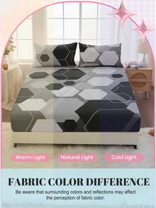 2/3件套印花床上用品套装，含枕套（小号），适用于9至12英寸厚的床垫，柔软、抗皱、透气，适用于单人床、双人床、大号床、特大号床，可机洗，也适用于沙发，通过Oeko-Tex认证