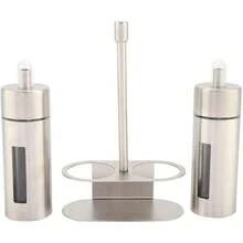 Aceitera y Vinagrera,Olla de acero inoxidable a prueba de fugas, botella de aceite de soja, vinagre de condimento, vinagre - 1 - Ver 1