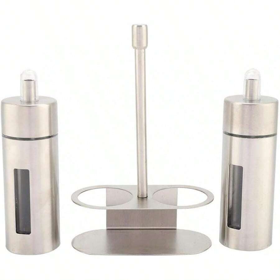 Aceitera y Vinagrera,Olla de acero inoxidable a prueba de fugas, botella de aceite de soja, vinagre de condimento, vinagre - 1 - Ver 1