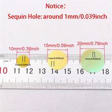 Cekin 10mm 15mm 20mm 25 mm 30MM PVC Cekiny Strona Otwór Szycie Ślub Rękodzieła Akcesoria DIY