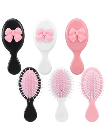6pcs Butterfly Mini Smooth Hairbrushes, Mini Travel Hair Brushes, Plastic Soft Bristle Brushes, -Free Flexible Bristles, Suitable For Straight, Curly, Thick Hair, Great For Party Gifts,Hair Brush,Slick Back Brush,Styling Brush,Curly Hair Brush,Edge Brush,Hair Comb,Brush Hair,Hair Brush Set,Comb Hair,Comb For Curls,Detangling Brush,Hair Brush For Women,Hair,Travel,Hair Products,Hair Tools,Hair Stuff,Barber,Barber Accessories,Barbershop,Hairdressing Equipment