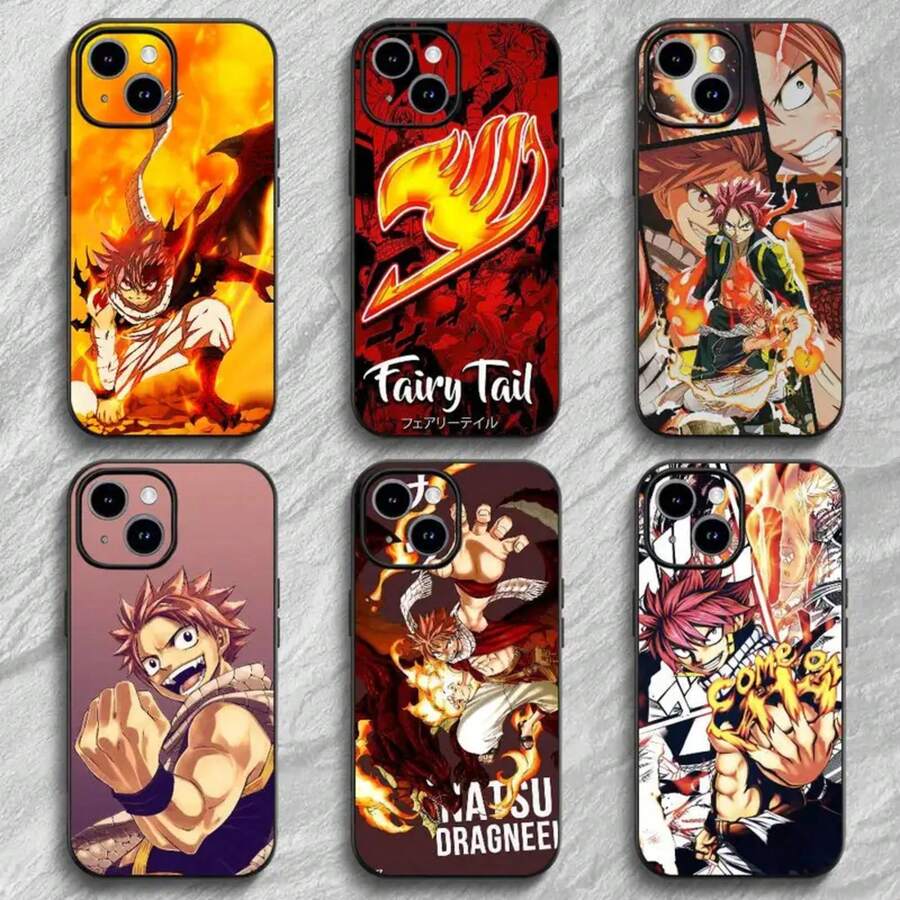 F-FAIRY TAIL ANIME Phone Case Cover Compatible With  17 16 15 14 13 12 PRO MAX PLUS Mini TPU Soft Skin-Friendly Case, Cover Compatible With  17 Case,  17 Pro Case,  17 Pro Max Case - Z3 - Visualizzare 1