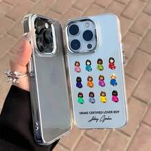 Funda para teléfono: Diseño creativo de álbum musical de rapero D - Compatible con iPhone 17 16 15 14 13 12 11 Pro Max X XR XS Max 8 7 Plus, marco de lente plateado metálico con cubierta trasera suave transparente - transparente - Ver 4