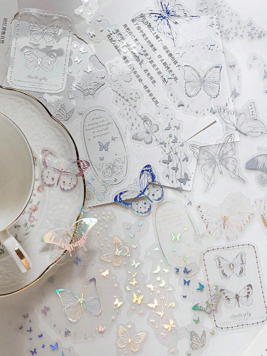 30 piezas de pegatinas vintage con estética, pegatinas artesanales creativas para manualidades, decoración DIY para diarios, regalos, álbumes de recortes personalizados, útiles escolares