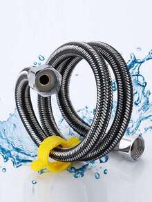 1 Pc Four-Point Metal Water Pipe, Mixed Braided Hose, Double-Ended Inlet Pipe, Water Heater High-Pressure Explosion-Proof Toilet Inlet Hose