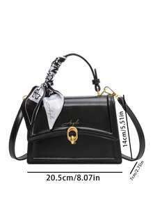 女士小方包，配有丝带，可定制姓名，独特礼物，时尚高端风格，时尚百搭的单肩包/斜挎包，质感手提包，女士外出必备小方包，多功能单肩斜挎包，外出、购物、商务旅行、旅游、工作、返校、上课必备，送给女友、老师、闺蜜和母亲的贴心礼物 - 彩色 - 查看 10