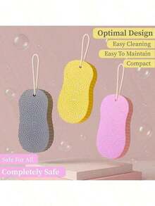 Magic Exfoliating Bath Sponge,3D Super Soft Exfoliating Bath Sponge,Skin Friendly And Reusable,Alternative To Exfoliating Gloves,Random Color. - 1個 - 查看 3