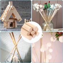 10er-Pack/20er-Pack DIY Massivholz Naturholzstäbe (Länge: 30 cm), leicht zu schneiden, können bemalt werden. Unbearbeitete Hartholzstäbe für Bastler und DIY-Enthusiasten, perfekt für selbstgemachte kreative Geschenke. Ideal für Hochzeitsdekoration, Zauberstabmaterialien, Fahnen, Heimdekoration, Feiertags-Dekoration, Bildungs-DIY-Holzstäbe, Architekturmodell-Holzstäbe, Halloween, Weihnachtsschmuck und Accessoires.