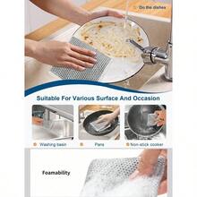 10/5pcs Magic Cleaning Cloth Thickened Double -Sided Metal Steel Wire Rags Kitchen Dish Pot Washdishing Cloths Towel Clean Tools - Bạc - Xem 4