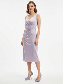 Scarpe da donna eleganti e alla moda per feste, con decorazioni in strass e tacco alto a spirale - Viola - Visualizzare 1