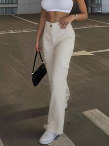 Women Pants - Beige - View 3