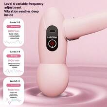 迷你振动按摩枪，带 2 个硅胶头、6 种可调速度、可折叠设计、Type-C 充电端口、700mAh 高容量电池，可长时间运行，小巧便携，是女性的完美按摩器 - 彩色 - 查看 6