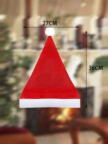 超长圣诞帽，超长毛绒圣诞老人长尾巴帽，奢华圣诞帽，节日派对冬季圣诞服装，圣诞礼物装饰用品，冬帽，男女皆宜（均码）