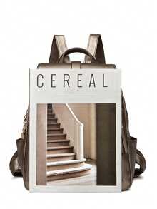 Mochila de cuero suave de lujo 2025, bolso de diseñador de moda de cuero PU suave, bolso de viaje de gran capacidad para mujeres - Dorado - Ver 6