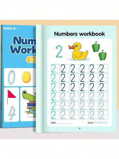 1pc 2025 New 48-Page Number Practice Workbook For Boys/Girls, Number Tracing Exercises To Improve Handwriting Control And Digit Recognition 1-100, Math Learning Starter For 3-6 Years Old, Concentration Development, Birthday/Christmas/Perfect Gift