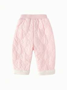 Balabala BalaOne Baby Girls Fleece Curved Pants, 2025 Winter, Soft Cozy Leggings