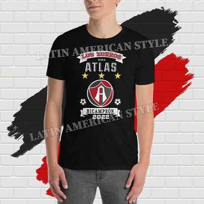 Zorros del Atlas C-Ampeon 2022 playera BiC-Ampeon  Futbol MexiC-Ano Short-SL-eeve UniS-ex T-ShirtCamiseta 100 % algodón de 220 g que ofrece el equilibrio perfecto entre comodidad y estructura. Suave al tacto, pero duradera, es una prenda básica para quienes exigen más de sus zuecos. Tops transpirables, conjuntos de otoño para mujer, conjuntos de vacaciones para mujer, disfraces de Halloween para mujer.