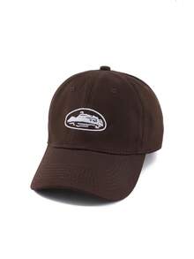 1pc Women's Letter Embroidered Baseball Cap, Fashionable Versatile Adjustable Snapback Hat For UV Protection