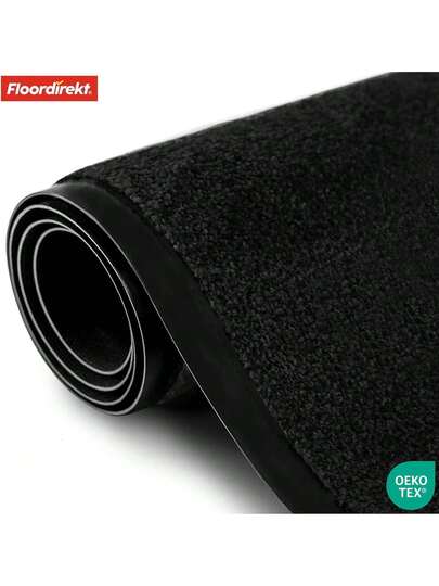 Floordirekt Rhine Dirt Trapper Doormat, Washable Heavy Duty Doormat Non Slip Backing, Entrance Areas Black, 90 Cm 120 view 11