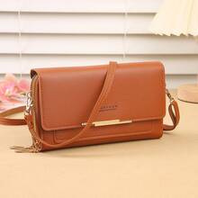 A Lightweight PU Material Women's Crossbody Bag, Fashionable Mini Phone Bag With Multiple Layers Of Zipper Pockets, Fashionable Shoulder Bag For Daily Wear - 彩色 - 查看 11