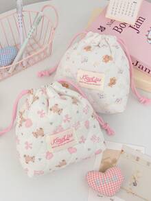 1pc Cute Quilted Camera Bag, CCD Storage Bag, Camera Bag, Soft Material, Anti-Drop And Dust-Proof, Small Pouch, Suitable For Black Card Camera Storage, Minimalist And Portable, Anti-Drop And Scratch-Resistant, Multi-Purpose For Outdoor Use, Camera Accessories Travel Essential, Cruise Essential, Dorm Essential, Birthday Gift, Bridesmaid Gift, Mother's Gift, Teacher's Gift, Valentine's Gift - Multicolor - View 7