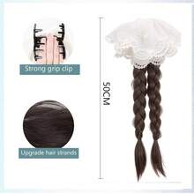 Wig Braid Female Grab Clip Imitation Hair Low Ponytail Temperament Lace Double Fried Twists Long Braid Chinese Ponytail