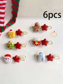 6/12 Stück süße Weihnachts-Wellenclips, süße Mädchen Haarschmuck, Weihnachtsmann Pony Haarspangen für Studenten, niedliche Weihnachtsmann Stern Wellenclips, Weihnachtsgeschenk Haarclips, Haardekoration, Geschenk für Freundinnen, Geschenke, Reisen, Geschenke für Frauen, Haarsachen, Strumpfstopfer, Strumpfstopfer, Strumpfstopfer für Frauen, Strumpfstopfer für Frauen, Weihnachtsgeschenke, Geschenke, Weihnachtsstrumpfstopfer, Geschenke für Frauen, Geschenk, Weihnachtsgeschenk, Strumpfstopfer für Erwachsene, Strumpfstopfer für Erwachsene, Haarsachen, Damenaccessoires, Strumpfstopfer, Volljährigkeits-Haarschmuck, Weihnachts-Haarschmuck, Geschenkideen für Frauen, Beauty-Strumpfstopfer, Weihnachtsgeschenke für Frauen