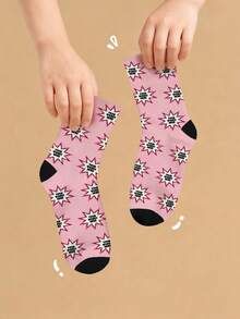 1 Pair Customizable Children's Socks - Personalized With Your Photo, Colorful And Fun Kids Socks, Suitable For Boys And Girls, Fits Children Aged 6-10, Soft And Comfortable Material With Elastic Cuff, Perfect For Everyday Wear