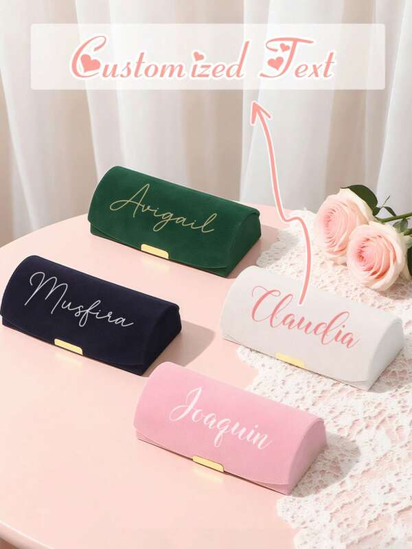 Custom Velvet Jewelry Box, Monogram Travel Jewelry Organizer For Women, Bridesmaid Proposal Gift & Wedding Favor, Christmas Birthday Thanksgiving Gift For Her