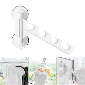 Convenient Travel Friendly Clothes Rack Portable Folding Clothes Holder With Sturdy Suction Cup For Efficient Drying