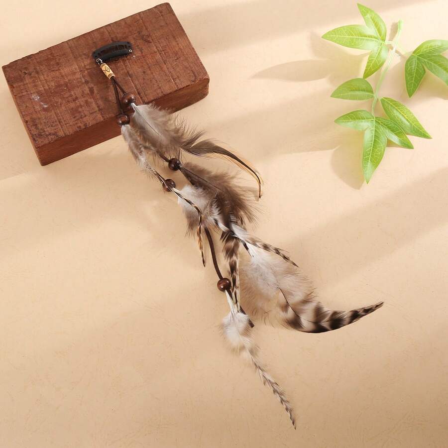 Bohemian Style Feather And Tassel Hair Clip - Retro Style Metal Hair Clip With Colorful Feathers, Suitable For Beach Vacations And Exotic Clothing, Beach Accessories Fashion Hair Bands Elegant Headbands Women Bandanas Winter Hair Accessories