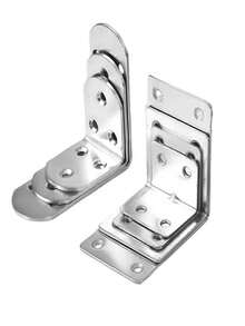 Esquinera de acero inoxidable, partición decorativa fija, conectada, fácil de instalar, libre de óxido, alta capacidad de carga, refuerzo de conexión a 90 grados para muebles, excelente acabado, de alta calidad