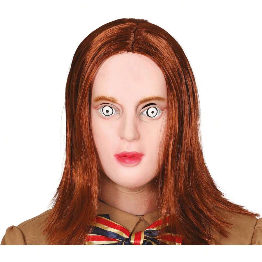 Fiestas Guirca 帶有頭髮的乳膠殺手娃娃面具，適合兒童和青少年的恐怖服裝，具有逼真細節的全套反派服裝，非常適合萬聖節慶祝活動、化妝舞會和主題遊戲 - 免費送貨✅ 24/48 小時內送達西班牙（大陸） - 彩色 - 查看 1