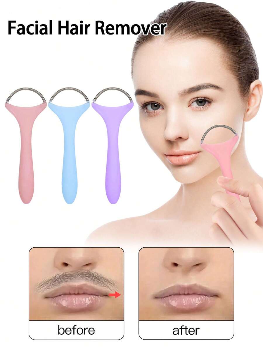 Physical Facial Hair Removal Tools, Stainless Steel Coil Springs, Female Portable Threaded Facial Hair Remover, Portable Lip Hair Remover Spring Equipment Beauty Tools-Facial Threaded Hair Remover, Used To Remove Excess Hair On The Upper Lip, Chin, Cheeks And Eyebrows, Gentle And Effective Spring Technology Female Cosmetic Tools,