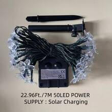 1pc 20/30/50/100 LED 5/6.5/7/12m Solar Powered Cherry Blossom String Lights, 8 Lighting Modes, Suitable For Outdoor Camping, Yard, Villa, Balcony, Porch, Lawn, Garden, Plaza Decoration - Multicolor - View 15