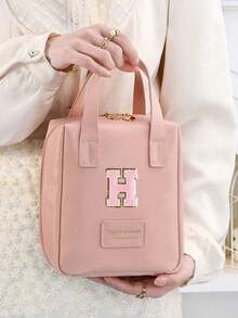 1/2 件装多层贝壳形化妆包，字母图案化妆品收纳袋，便携式皮革防水化妆品整理包，化妆包，旅行化妆包，化妆品收纳整理包，旅行必备