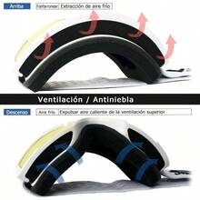 OUTDOOR SPARTA Gafas de esqu para hombres, gafas de esqu para mujeres antiniebla gafas de esqu ultravioleta para hombres y mujeres adultos - 4. Borde blanco, espejo de lente completa dorado - Ver 7